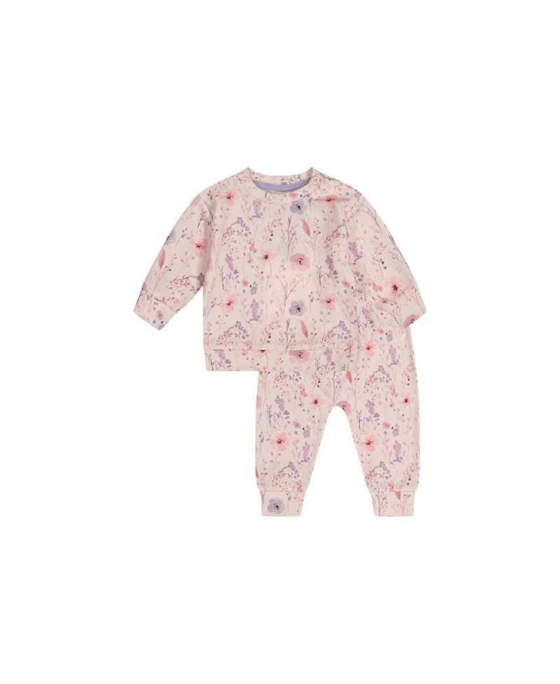Baby Girls Cotton Pants and Top Set Printed Flowers