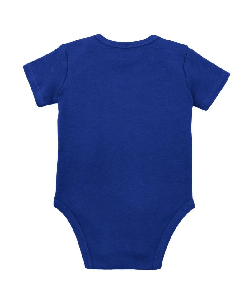 Baby Boys and Girls Royal, Heather Gray Kentucky Wildcats 3-Pack Bodysuit, Bib and Bootie Set