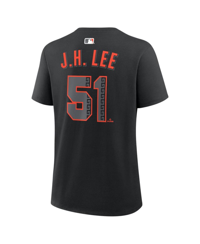 Women's Jung Hoo Lee Black San Francisco Giants Name & Number T-Shirt