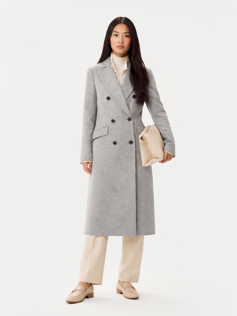 Women's Cashmere Peak Lapel Long Coat