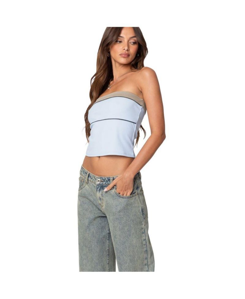Womens Ciara Ribbed Tube Top
