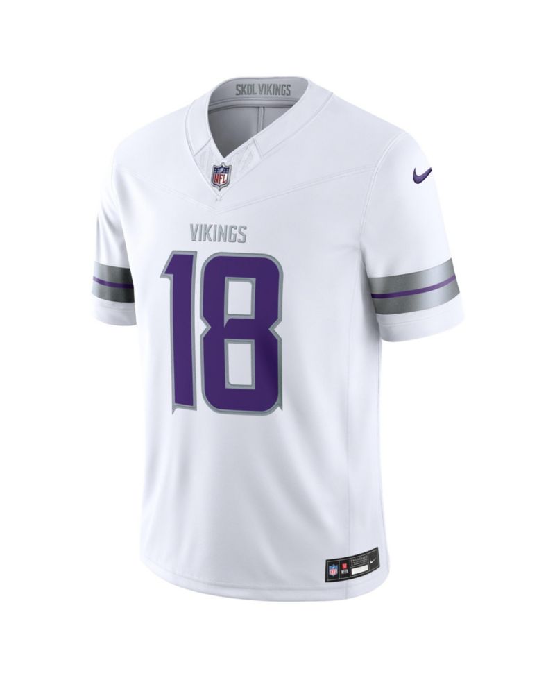 Men's Justin Jefferson White Minnesota Vikings Alternate Vapor F.U.S.E. Stitched Limited Jersey