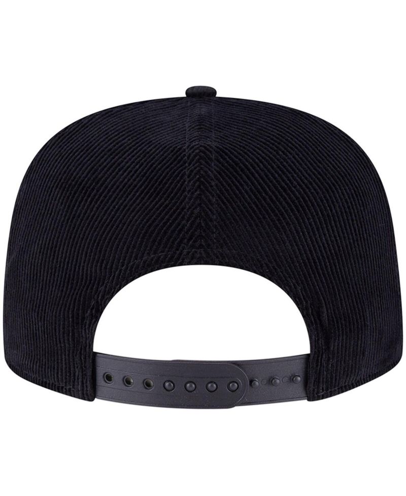 Men's Black Chicago Cubs Corduroy Filigree Golfer Adjustable Hat