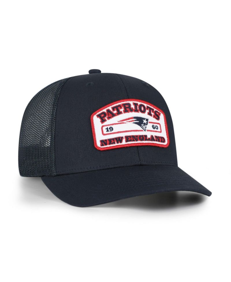Men's Navy New England Patriots Roadway Adjustable Trucker Hat