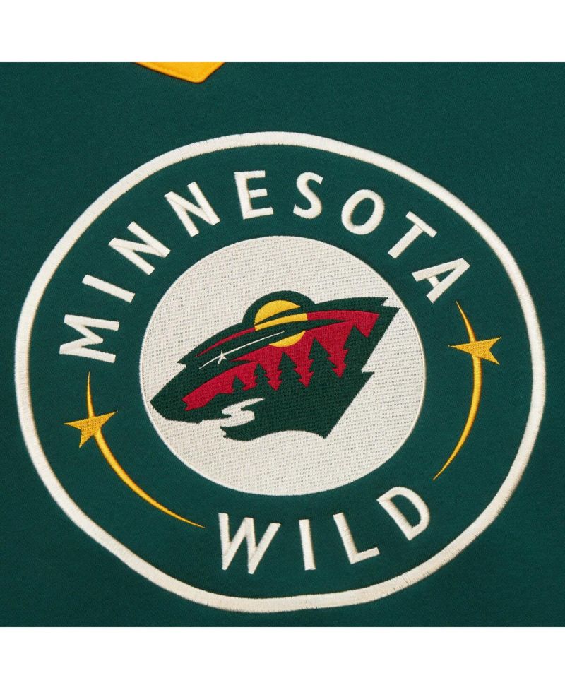 Men's Hunter Green Minnesota Wild Heritage Lace-Up Pullover Sweatshirt