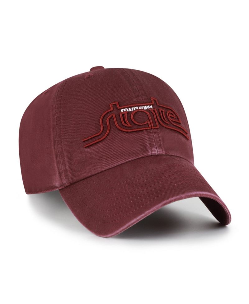 Men's '47 Maroon Mississippi State Bulldogs Vault Clean Up Adjustable Hat