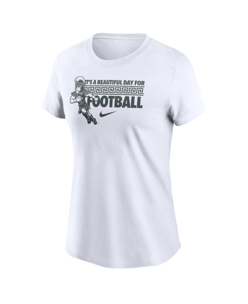 Women's White Michigan State Spartans Fan T-Shirt