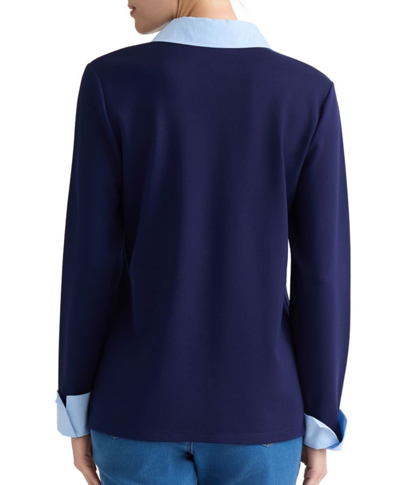 Petite V-Neck Twofer Top