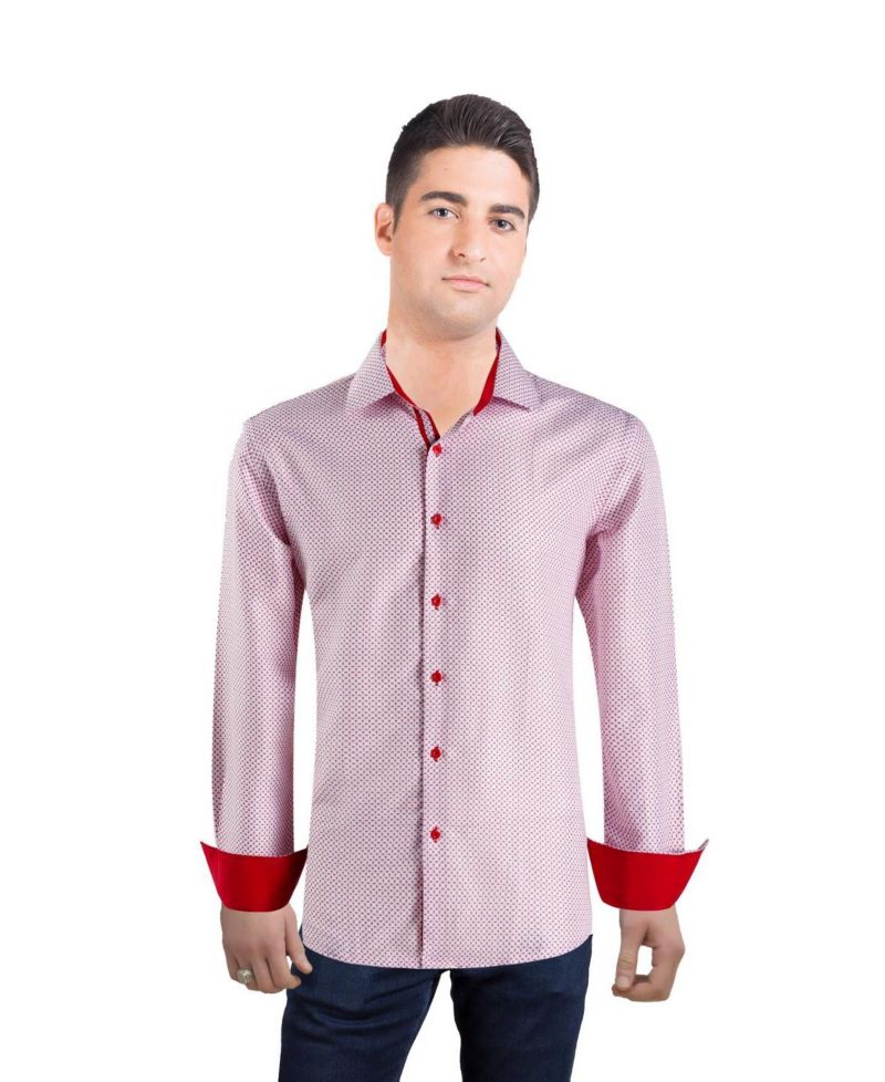 Men's Slim Fit Micro Ditsy Button-Down Shirt