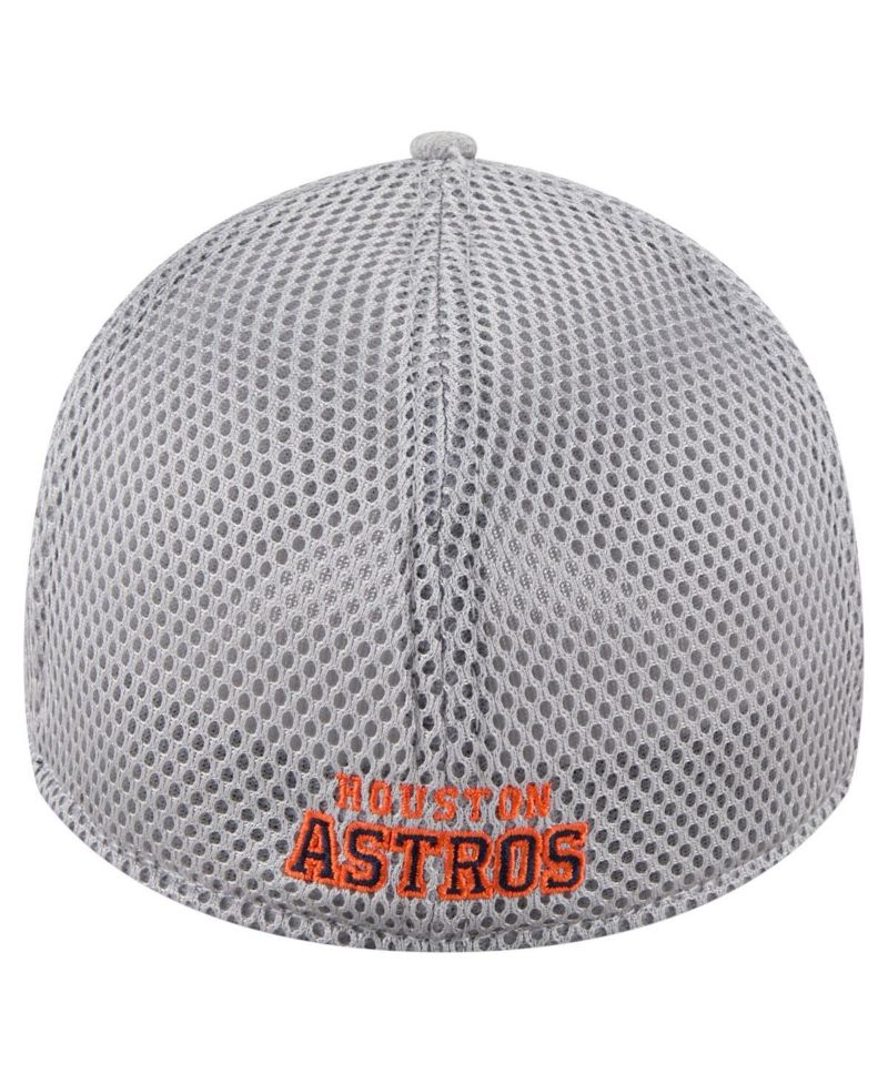Men's Gray Houston Astros Visor Paint Splatter 39THIRTY Flex Hat