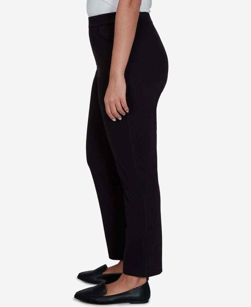 Women's Travel Advisory Black Knit Twill Pants