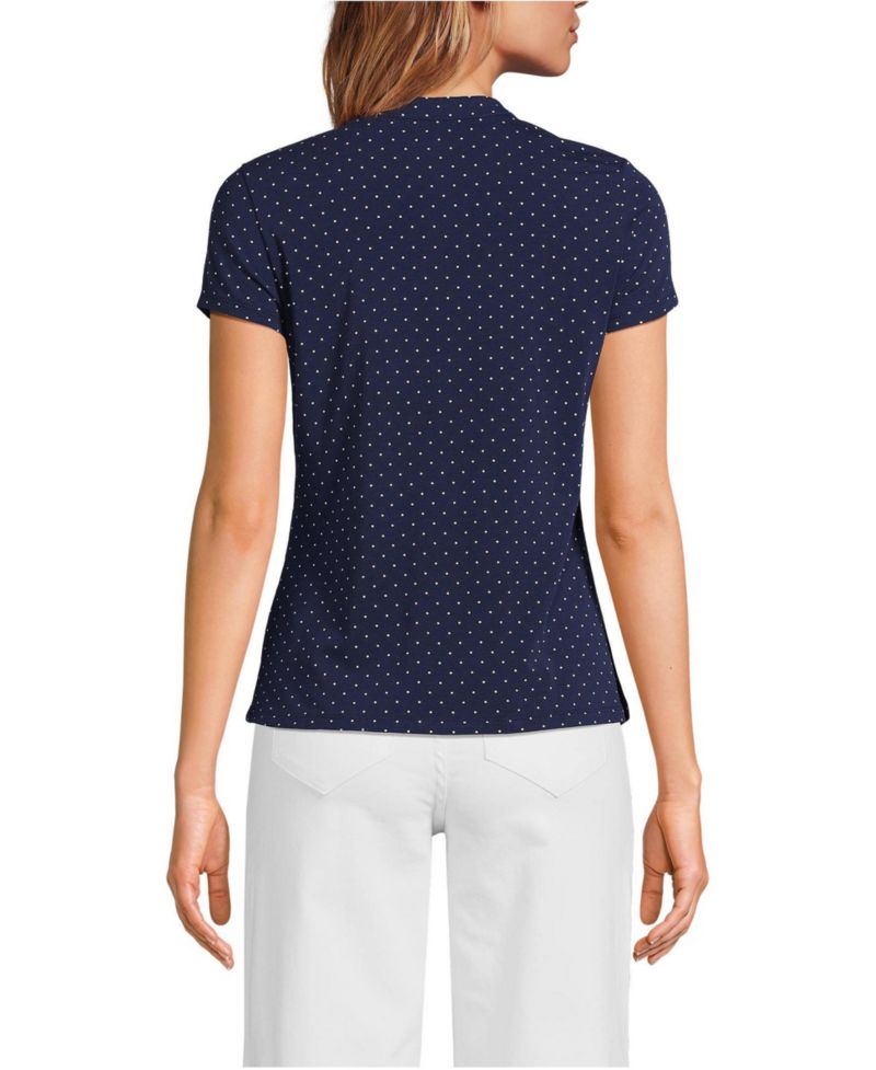Women's Lightweight Jersey Button Pintuck Top