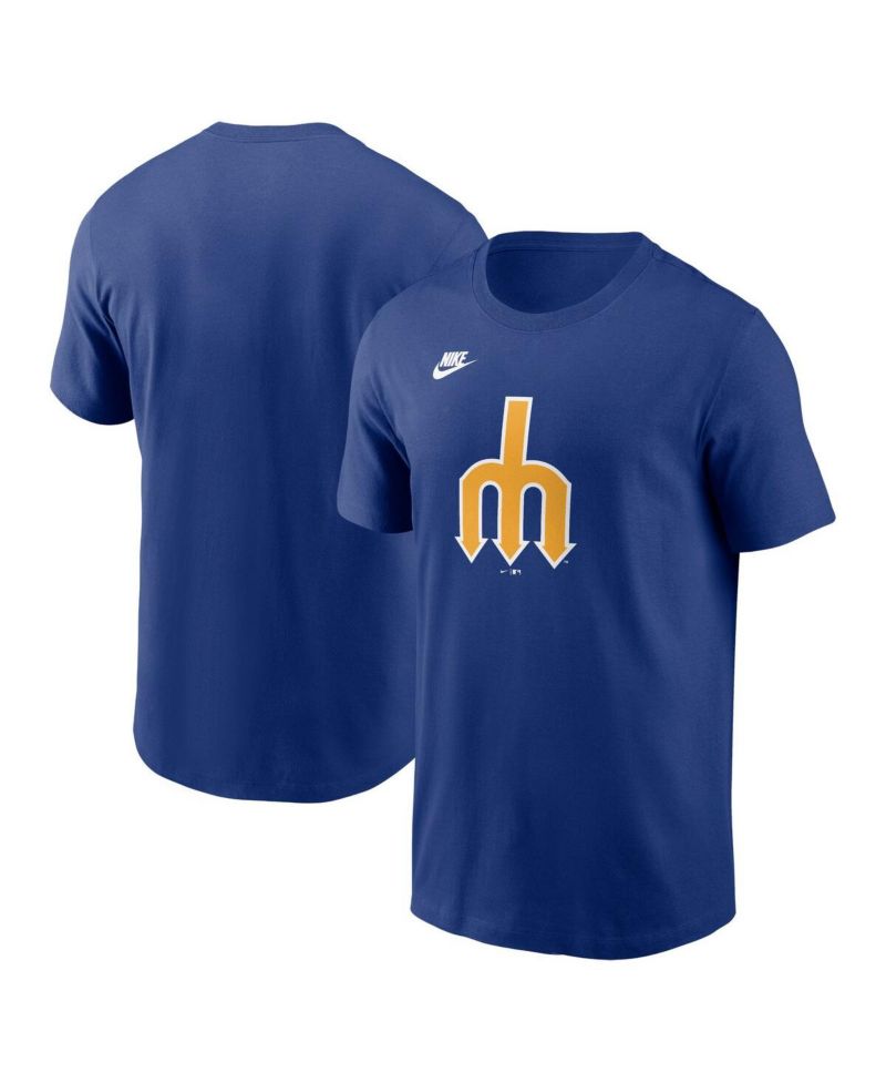 Men's Royal Seattle Mariners Cooperstown Collection Team Logo T-Shirt