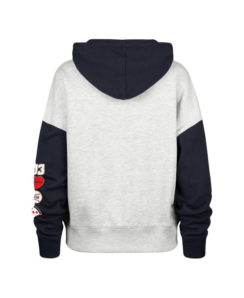 Stoney Clover Lane X Women's Heather Gray/Navy New York Yankees Color Block Full-Zip Hoodie