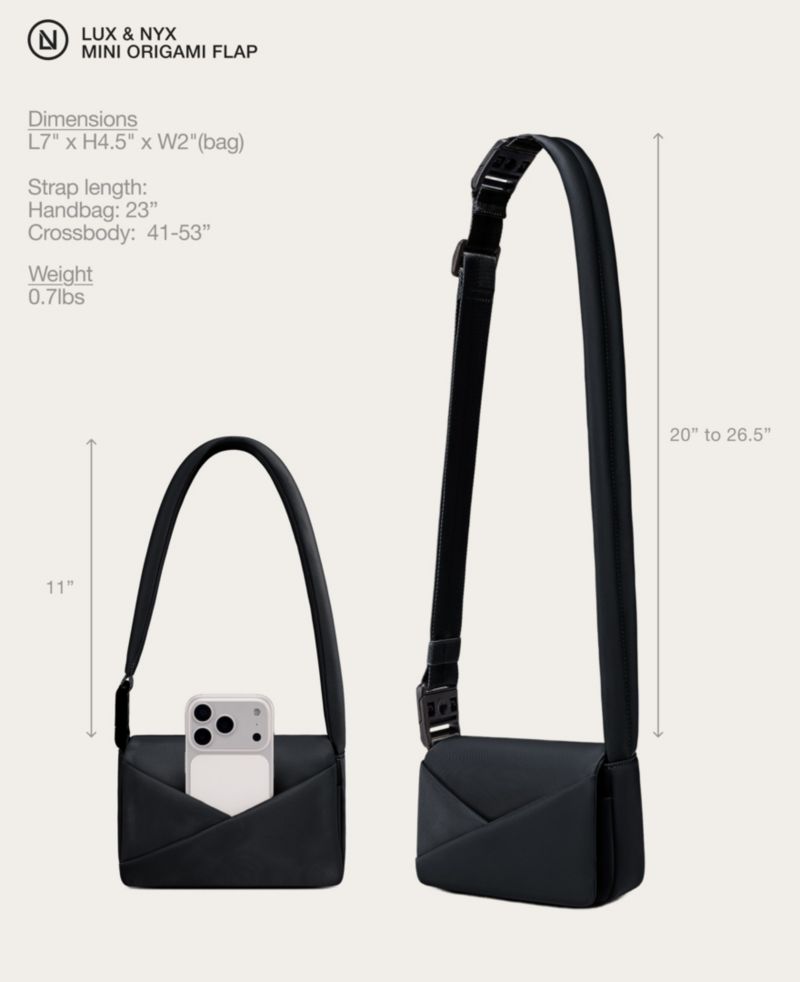 Mini Origami Flap Convertible Crossbody & Handbag for Women