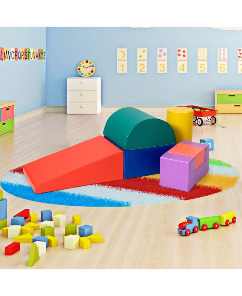 6 Piece Climb Crawl Play Set Indoor Kids Toddler