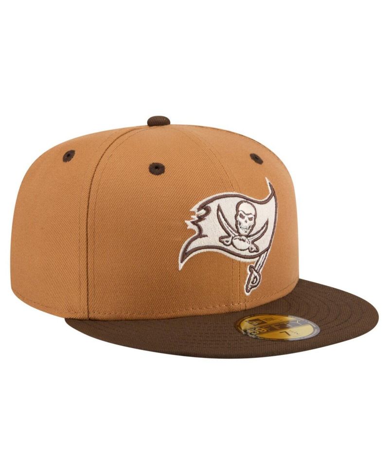 Men's Light Brown/Dark Brown Tampa Bay Buccaneers Two-Tone Walnut 59FIFTY Fitted Hat
