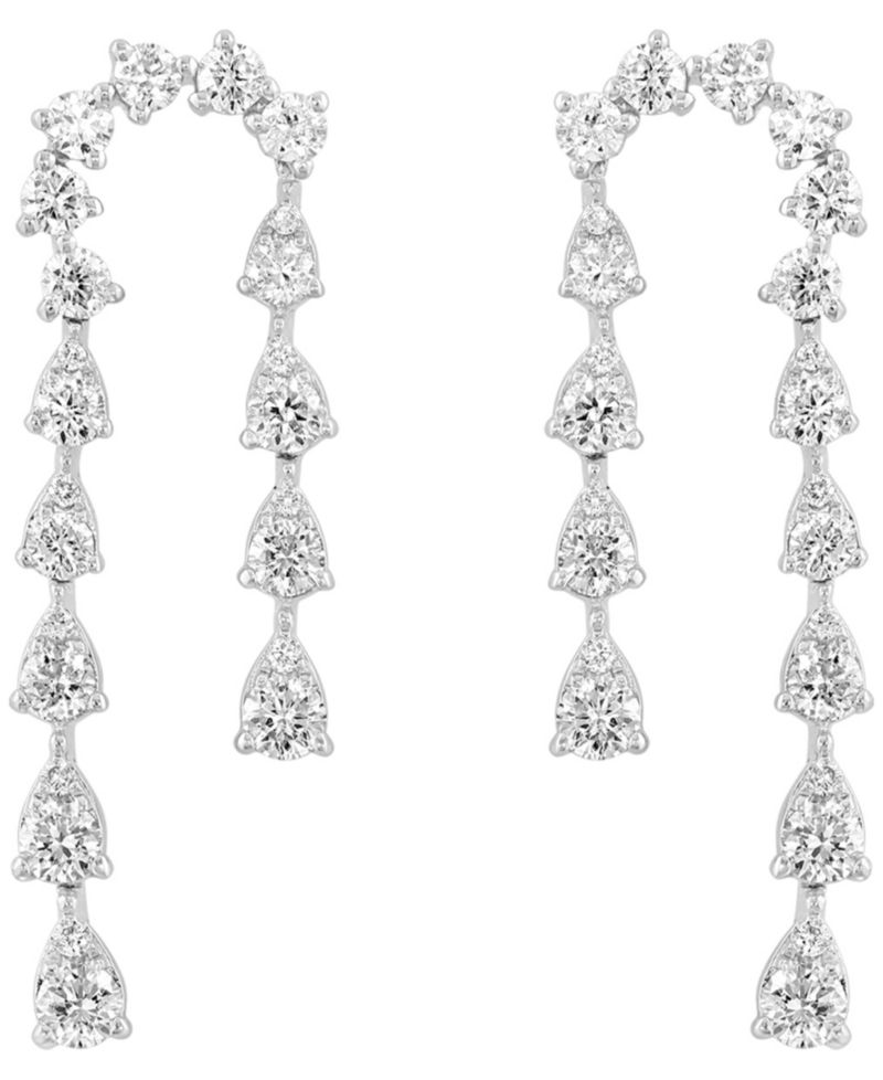 Lab Grown Diamond Drop Earrings (1-1/6 ct. t.w.) in 14k White Gold