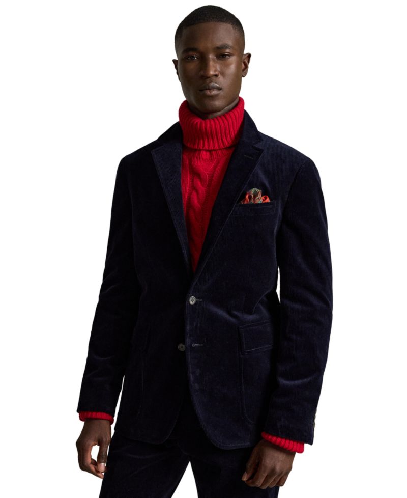 Men's Polo Modern Stretch Corduroy Suit Jacket