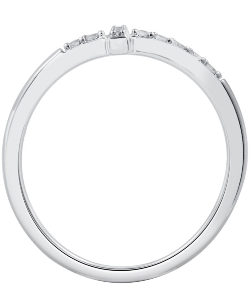 Diamond Cross Ring in Sterling Silver (1/10 ct. t.w.)
