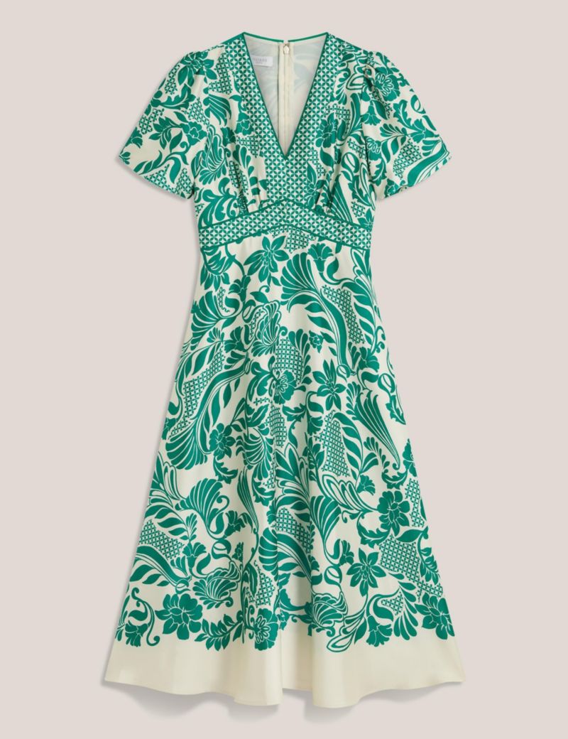 Trelissick V-Neck Fit Flare Dress