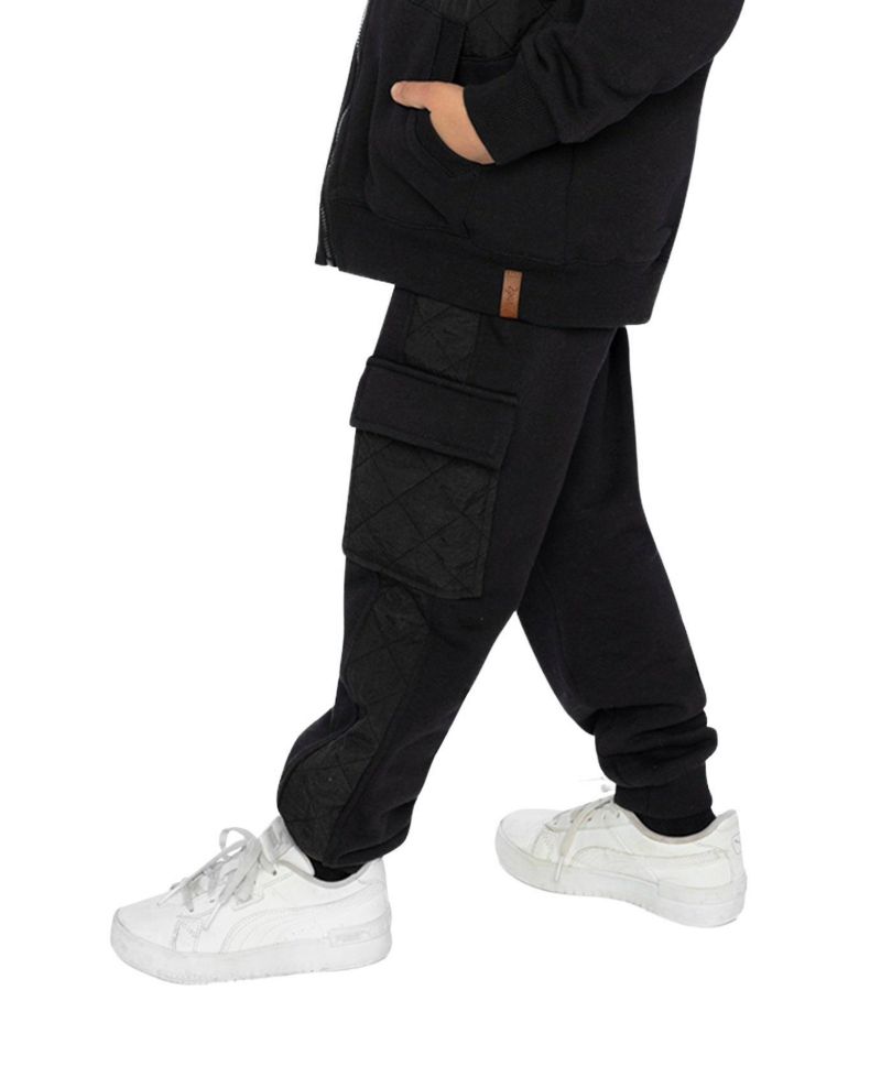 Little and Big Boy (6Y - 12Y) Fleece Bi-Material Sweatpants