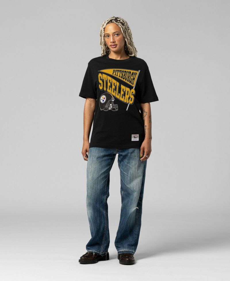 Women's Black Pittsburgh Steelers Team Dynamic Boyfriend T-Shirt