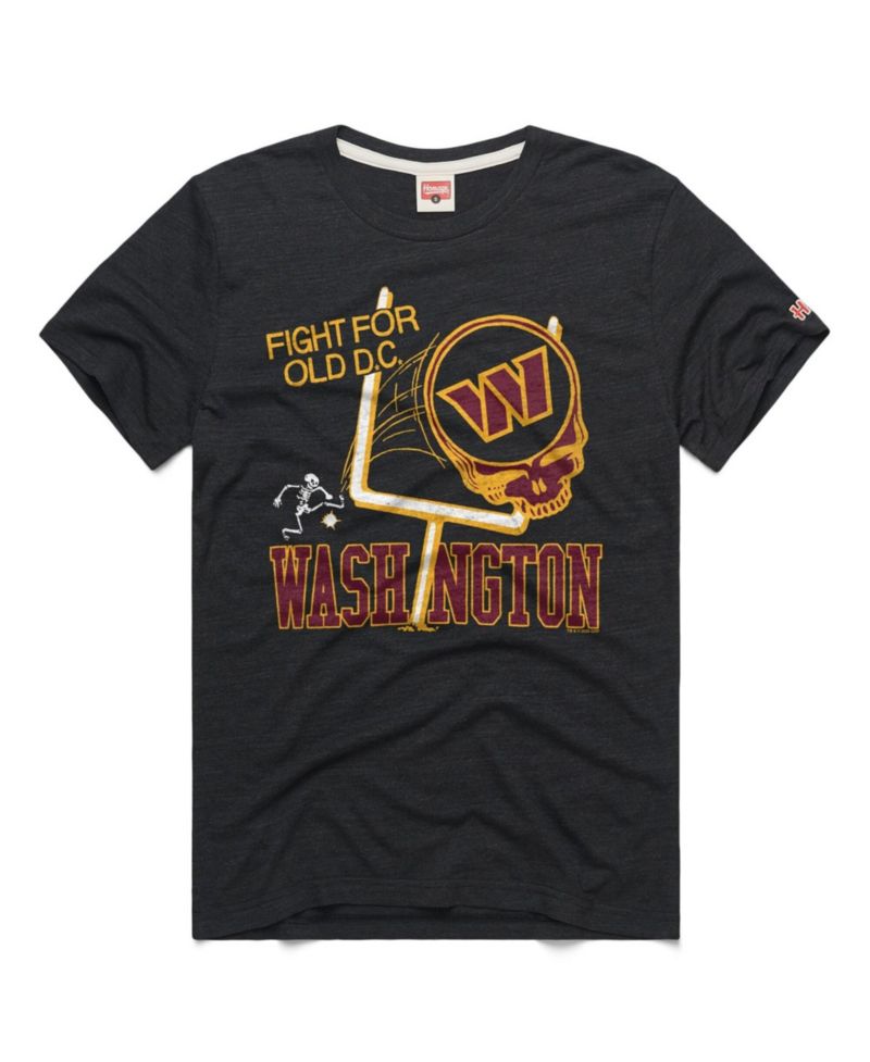 Men's Charcoal Washington Commanders NFL x Grateful Dead Tri-Blend T-Shirt