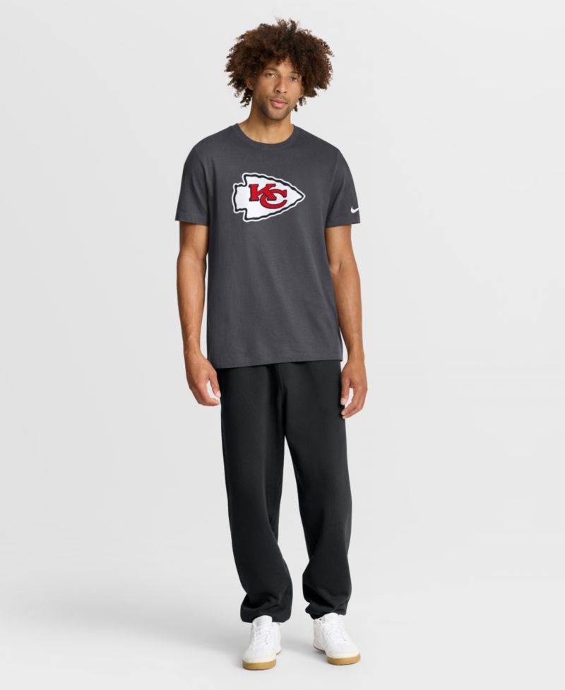 Men's Anthracite Kansas City Chiefs Essential Logo T-Shirt