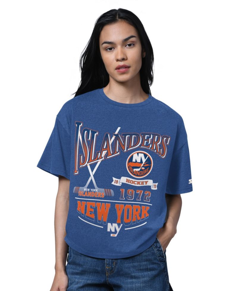 Women's Heather Royal New York Islanders Oversized Hall of Fame T-Shirt
