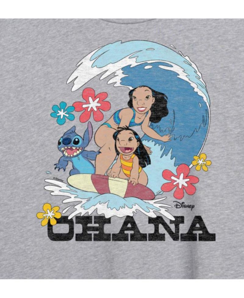 Trendy Juniors Lilo Stitch Ohana Graphic Oversized Tee