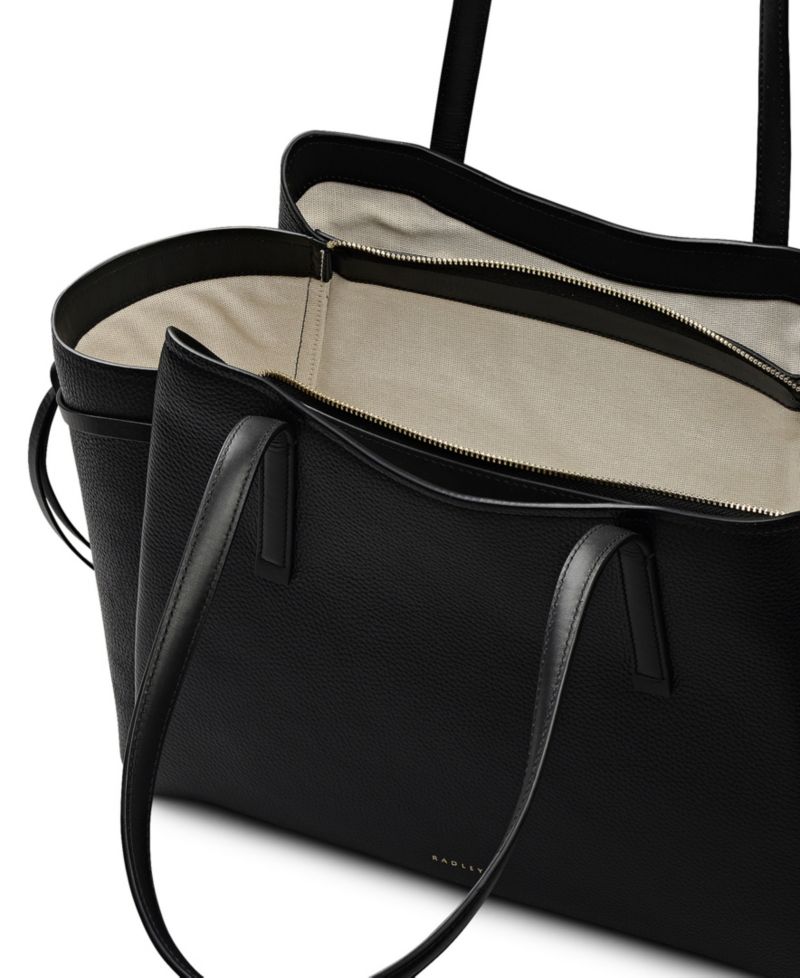 Blake Gardens Large Leather Ziptop Tote Bag