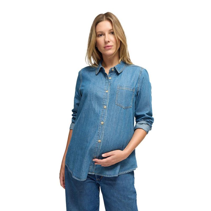 Maternity Ingrid + Isabel Denim Button Down Shirt