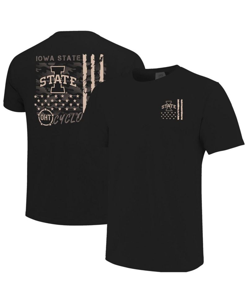 Men's Black Iowa State Cyclones Comfort Colors OHT Camo Overlay T-Shirt