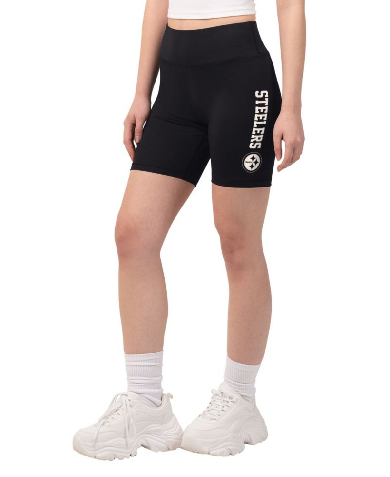Women's Black Pittsburgh Steelers Biker Shorts