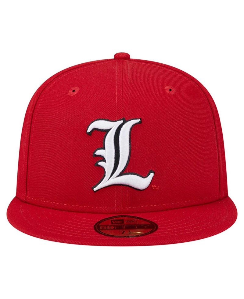 Men's Red Louisville Cardinals 59FIFTY Fitted Hat