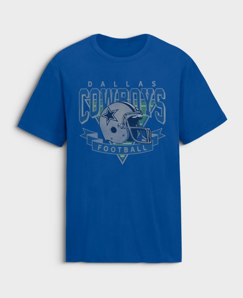 Men's Dallas Cowboys Old Fashion Rushing Legacy Screen Print Graphic T-Shirt