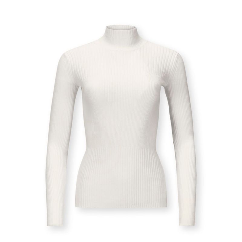 Women's Hope and Henry Long Sleeve Mock Neck Rib Knit Sweater