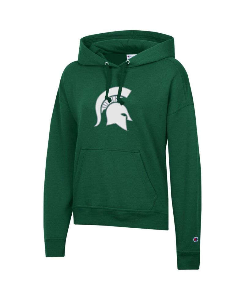 Women's Green Michigan State Spartans Powerblend Fleece Pullover Hoodie