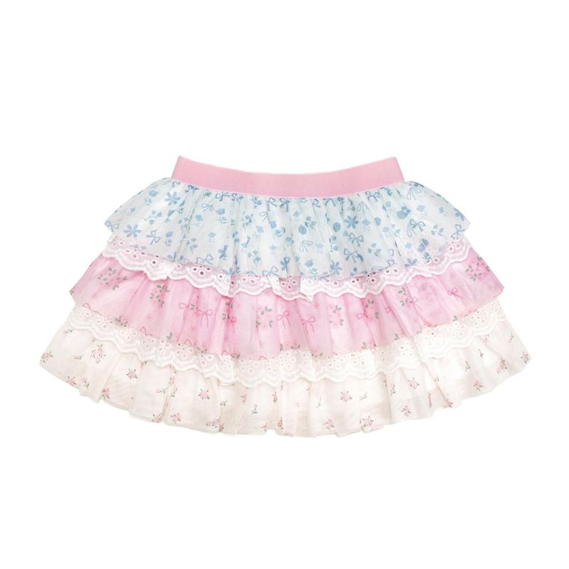 Little Girls Floral & Lace Tiered Tutu