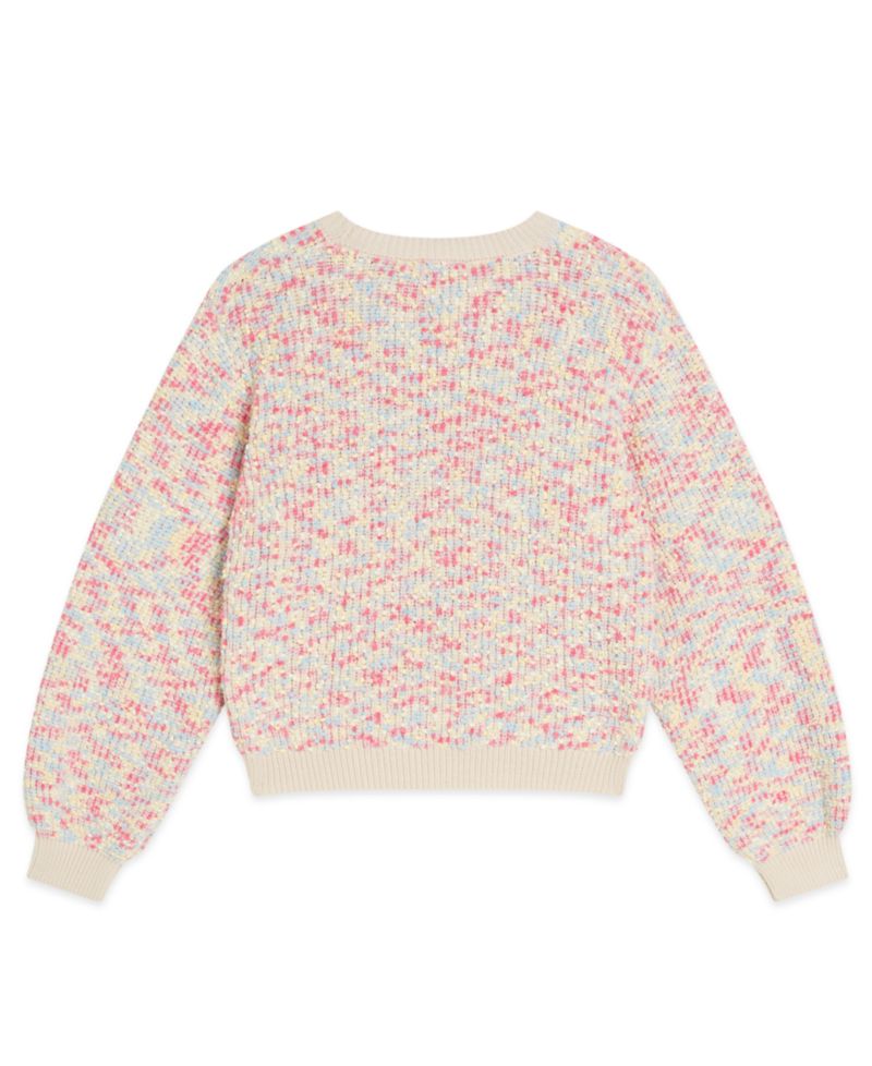 Girls' 7-16 Crewneck Popcorn Sweater