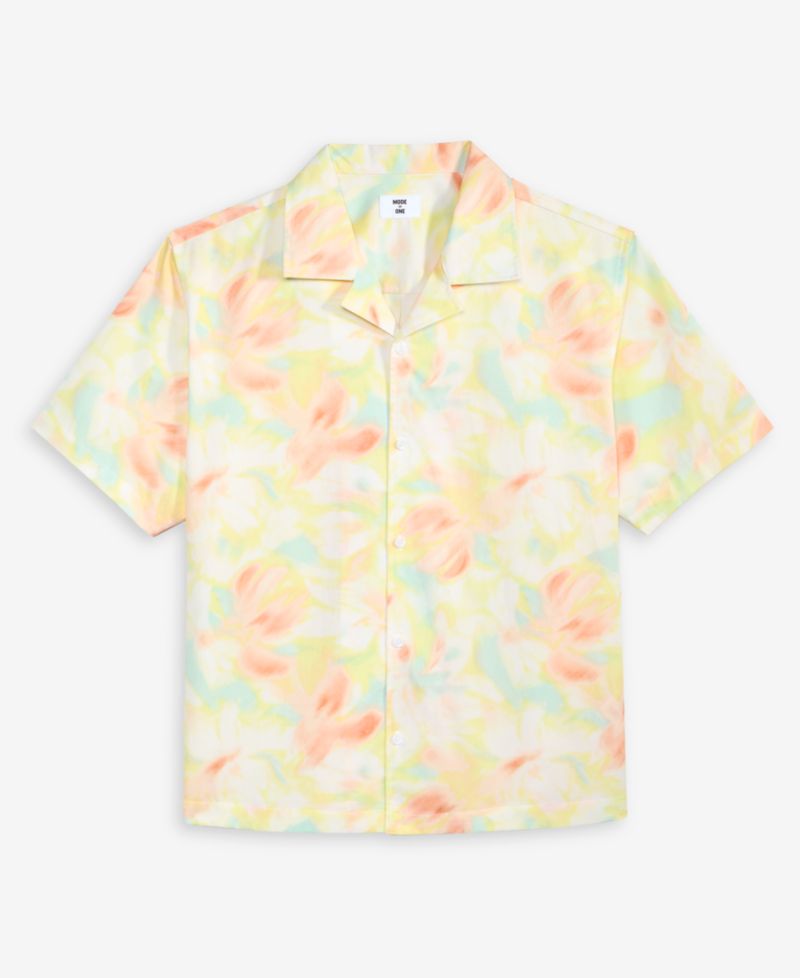 Men's Relaxed-Fit Floral Short-Sleeve Shirt