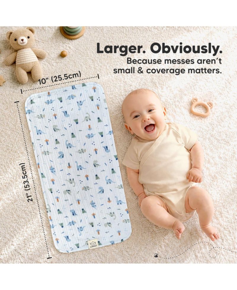 5-Pack Lyra Muslin Burp Cloths Baby Boy, Girl, Soft Cotton Muslin Burping Cloths for Newborn
