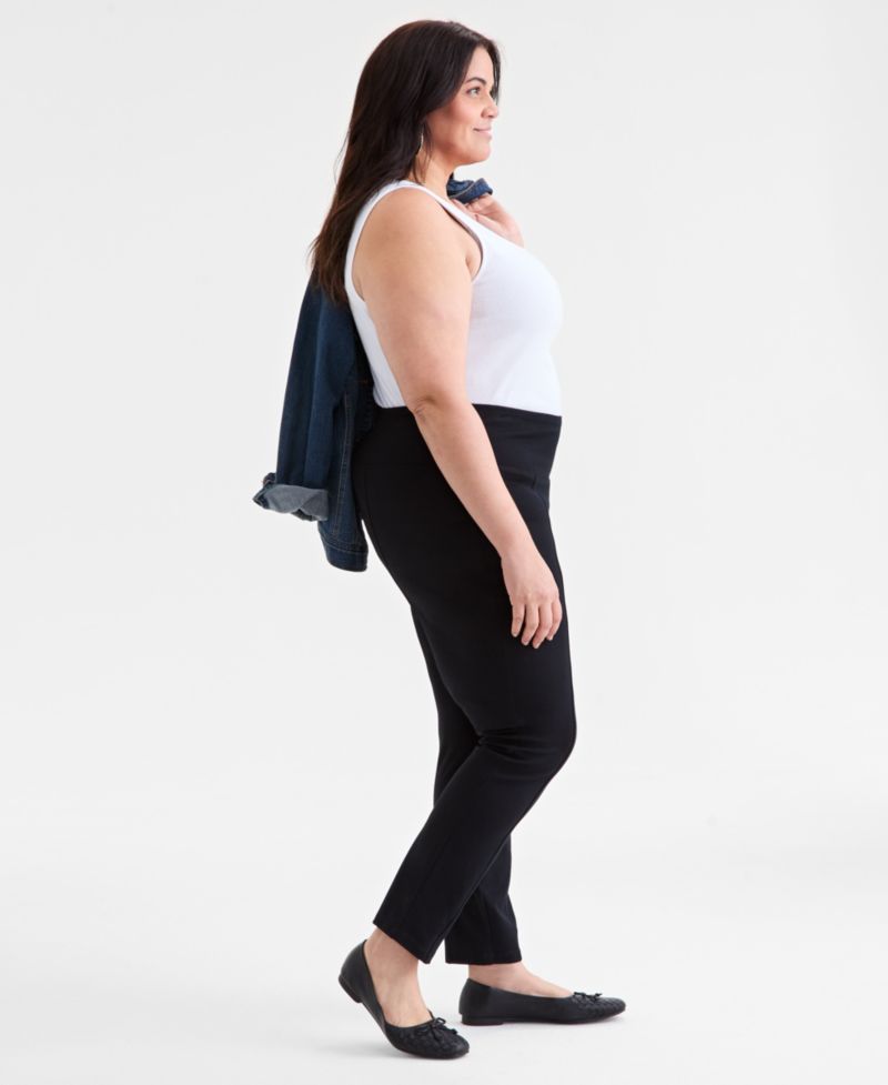 Plus Size Pull-On Ponte Pants