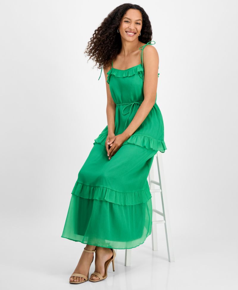 Women's Tie-Strap Maxi Dress