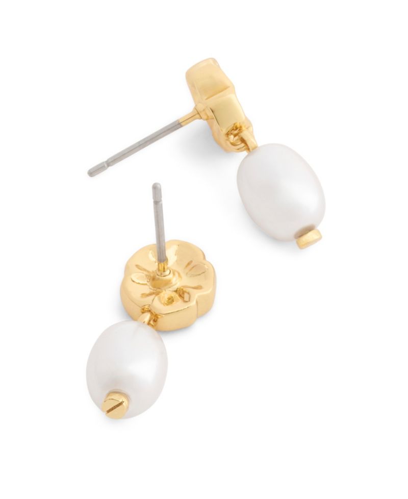 Imitation Pearl Iconic Tearose Drop Earrings