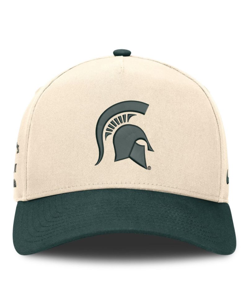 Men's and Women's Natural/Green Michigan State Spartans Campus Prep Rise Adjustable Hat