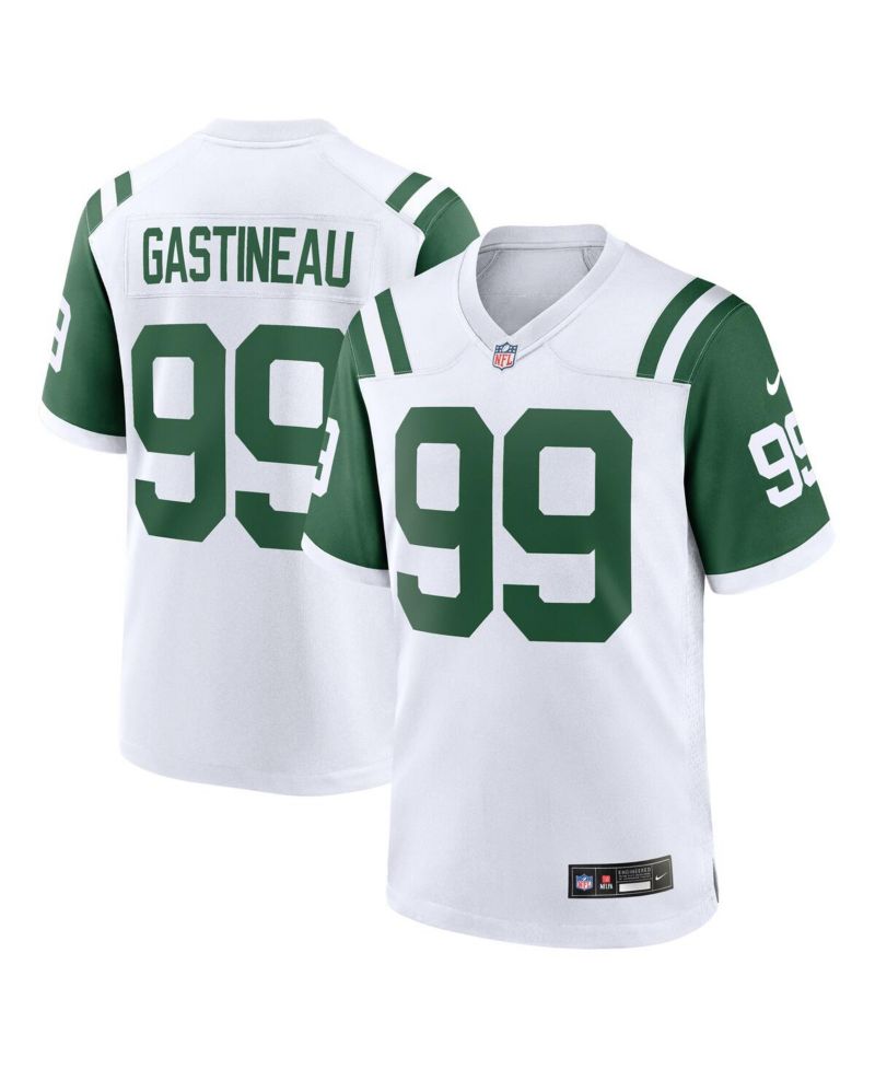Men's Mark Gastineau White New York Jets Classic Alternate Retired Player Game Jersey