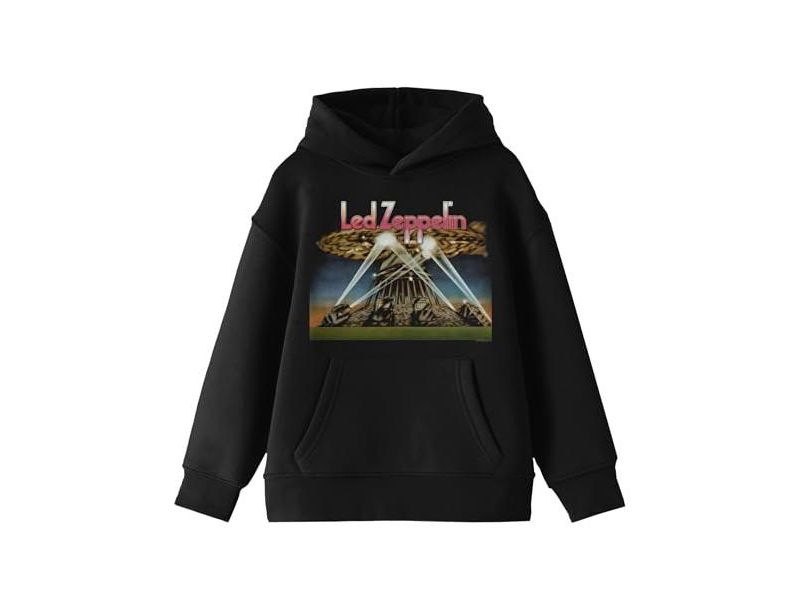 Searchlight Poster Long Sleeve Youth Black Hooded Sweatshirt-XL