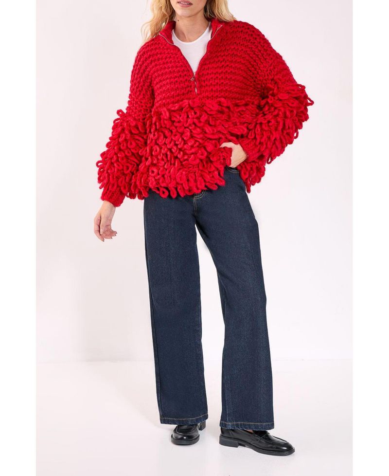 Women's Loopy Quarter Zip Sweater